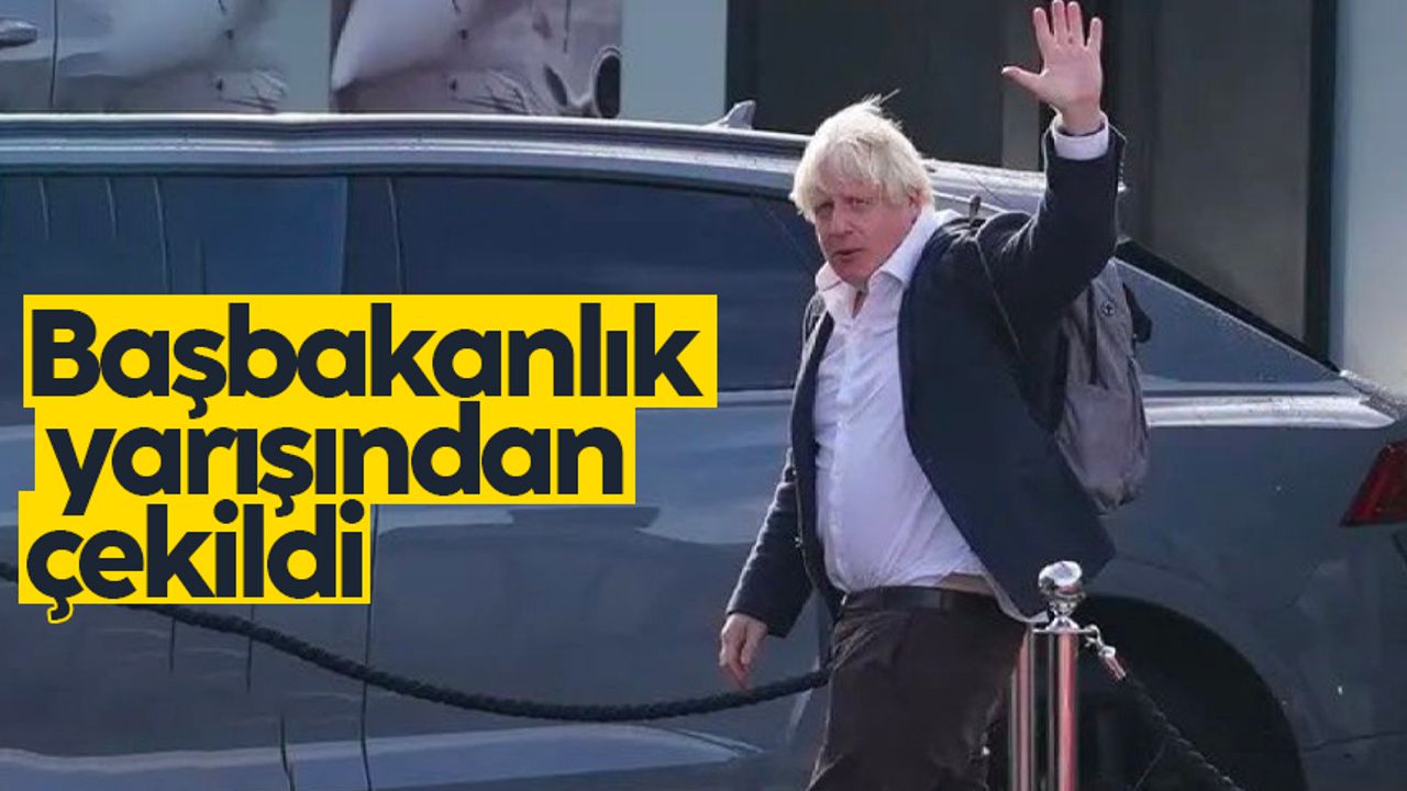 İngiltere eski Başbakanı Boris Johnson, başbakanlık yarışından çekildi