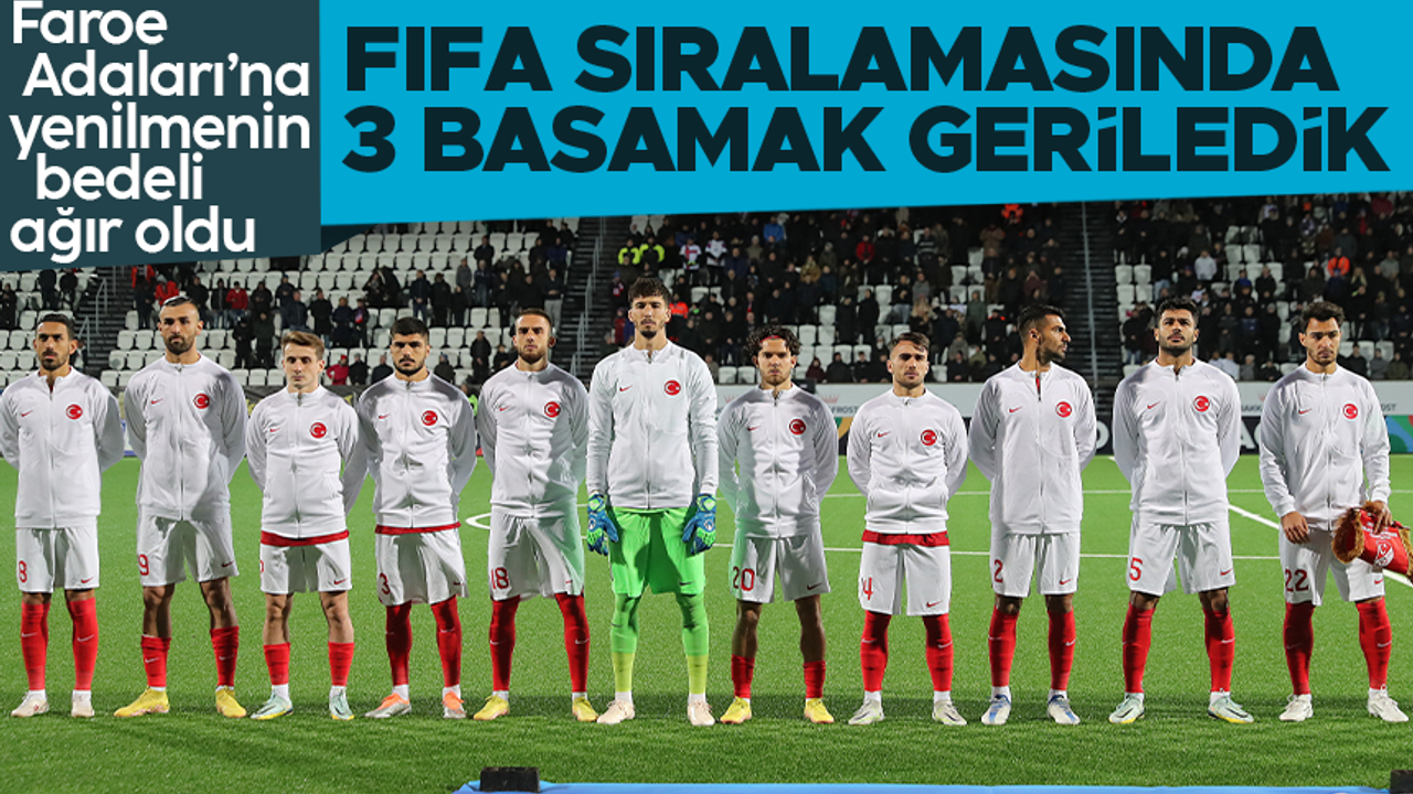 Türkiye, FIFA dünya sıralamasında 3 basamak geriledi