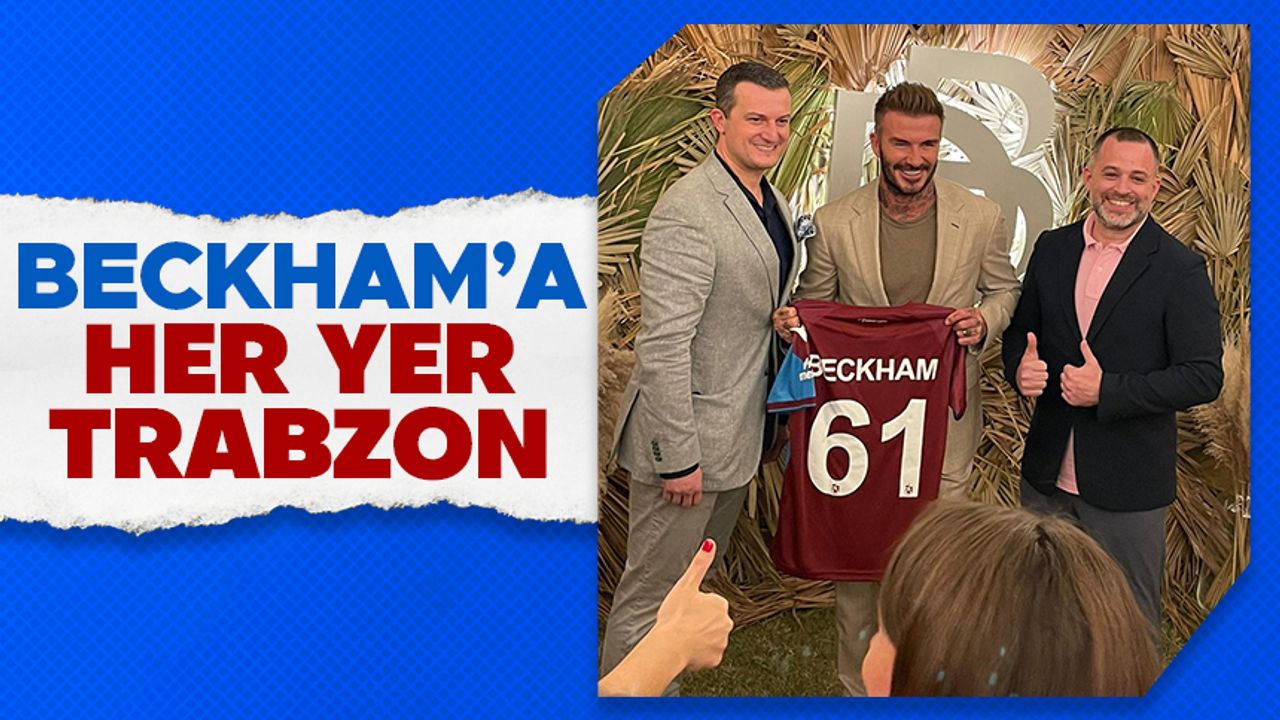 Katar'da David Beckham'a Trabzonspor forması hediye ettiler