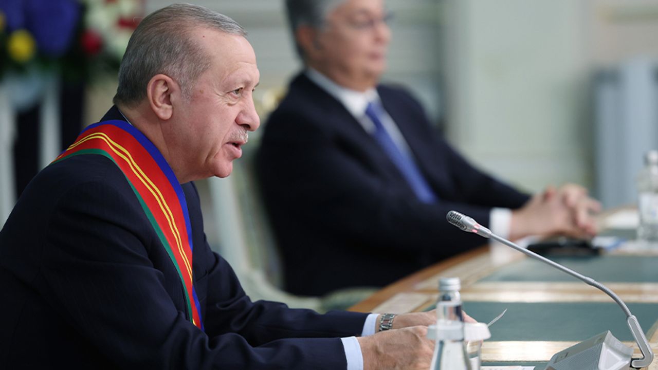 Cumhurbaşkanı Erdoğan: "Kazakistan ile orta koridorun geliştirilmesi için çalışmalara devam edeceğiz”