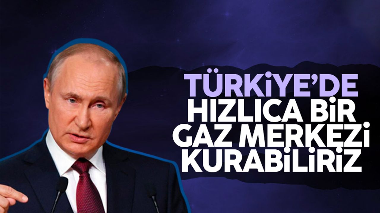 Putin: Türkiye'de hızlıca bir gaz merkezi kurabiliriz