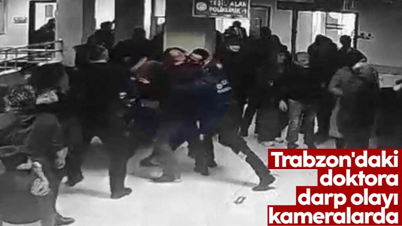 Trabzon'da acil serviste çıkan arbede kameralarda