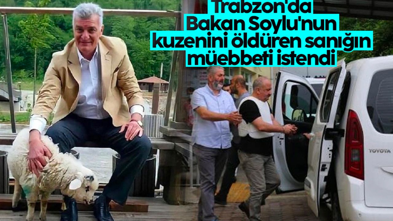 Trabzon'da Bakan Soylu'nun kuzenini öldüren sanığa müebbet istemi