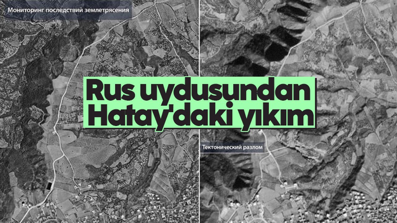 Rusya, depremin Tepehan'da yol açtığı yarığı uzaydan görüntüledi