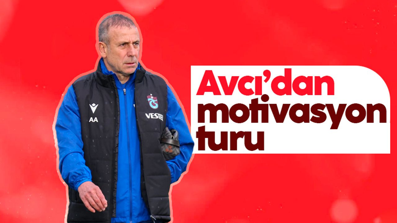 Trabzonspor'da Abdullah Avcı'dan motivasyon turu