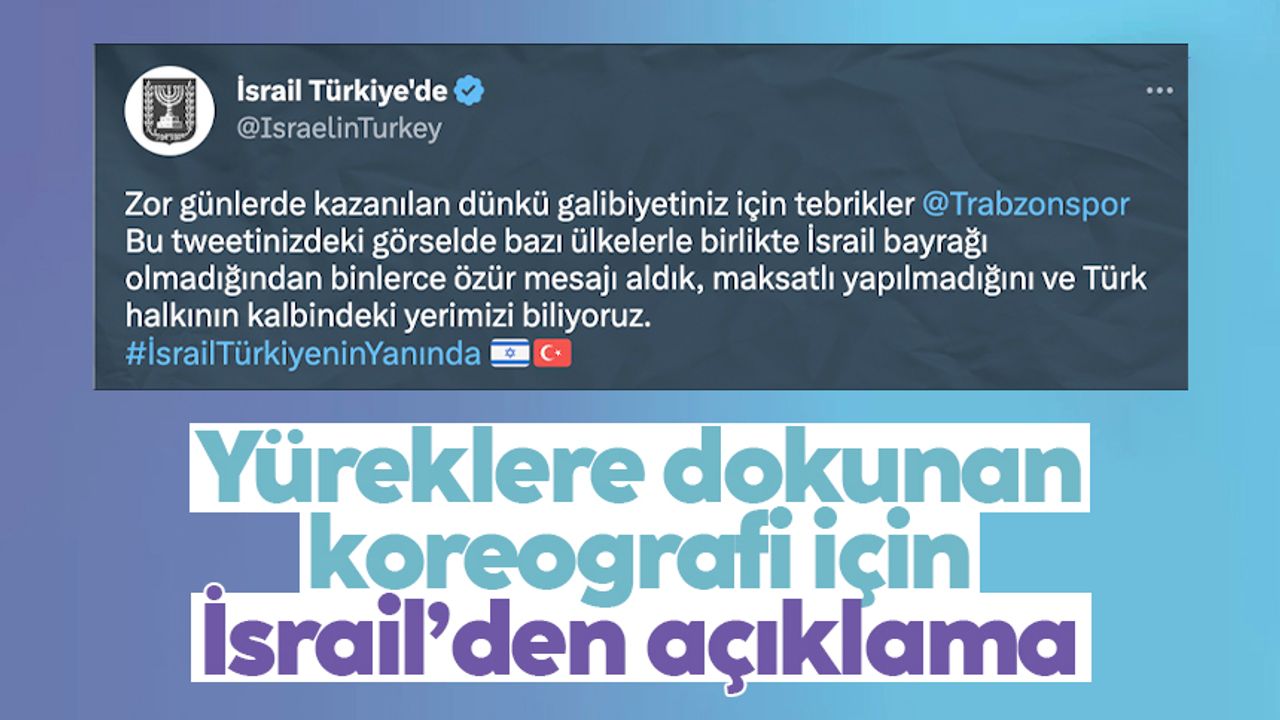 Trabzonspor maçındaki koreografi için İsrail’den açıklama geldi