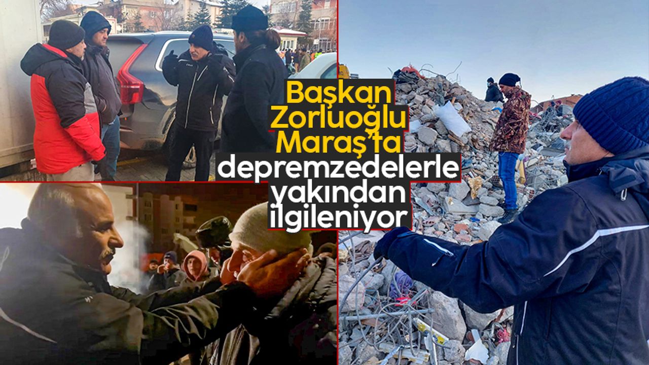 Trabzon Büyükşehir Belediye Başkanı Murat Zorluoğlu, Kahramanmaraş'ta
