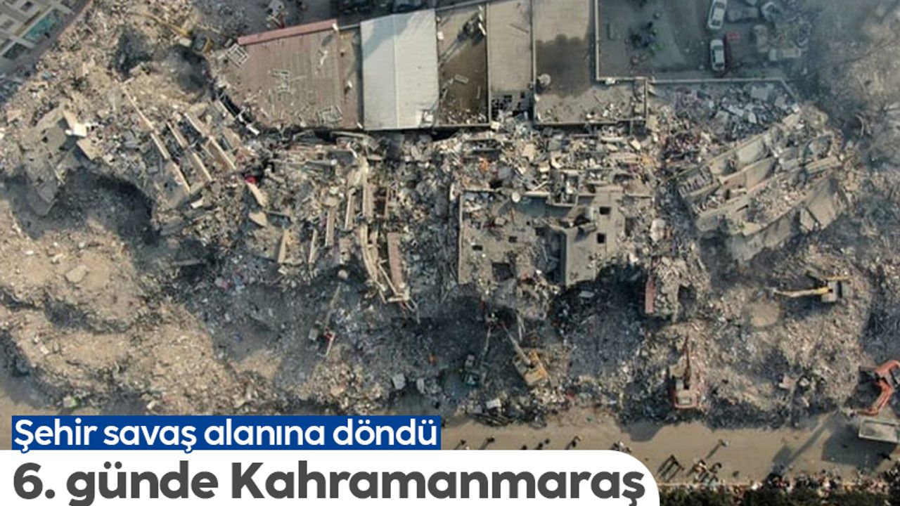 Depremin merkezi Kahramanmaraş'ta son durum drone ile görüntülendi