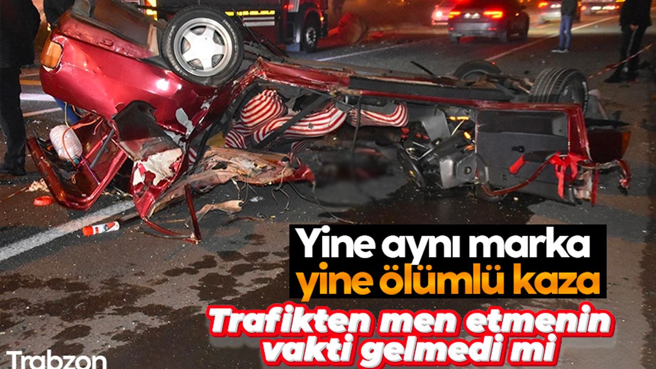 Trabzon'da feci kaza: 2 ölü, 2 ağır yaralı