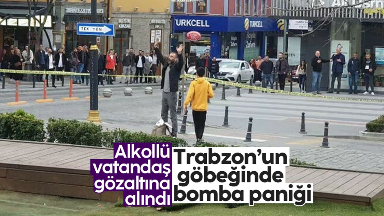 Trabzon'da polis ekiplerinin aldığı tedbire rağmen çantayı gidip açtı