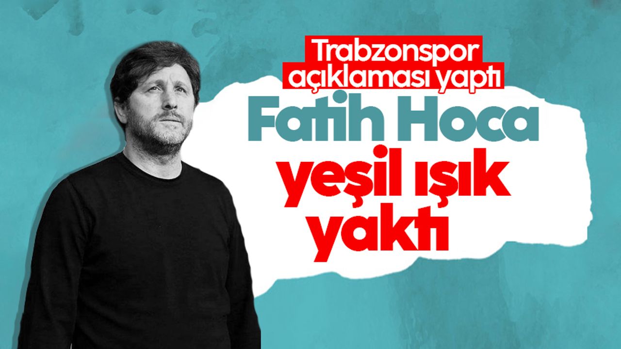 Fatih Tekke, Trabzonspor'a yeşil ışık yaktı