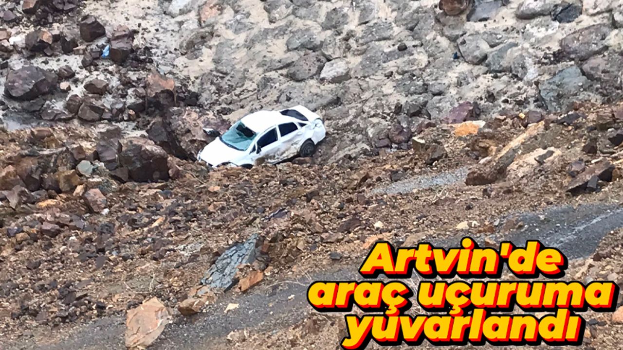Artvin'de araç uçuruma yuvarlandı: 3 kişi yaralandı