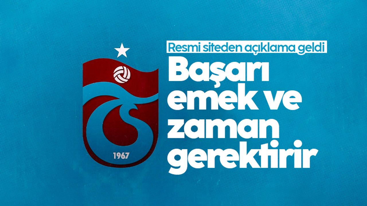 Trabzonspor'dan sürece ve teknik direktör arayışlarına ilişkin açıklama