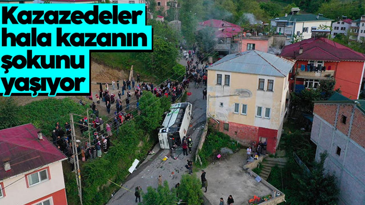 Trabzon'da belediye otobüsü kazasını yaşayan vatandaşlar kazanın şokunu yaşıyor