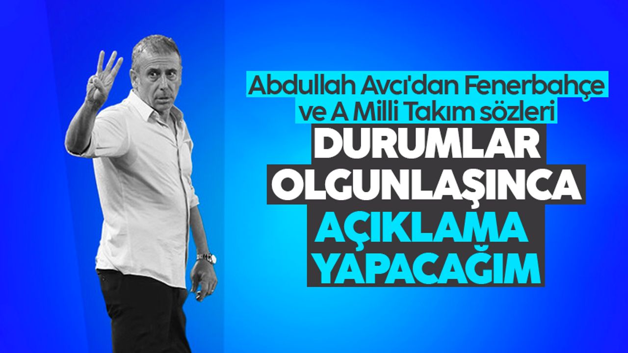 Abdullah Avcı'dan Milli Takım ve Fenerbahçe açıklaması