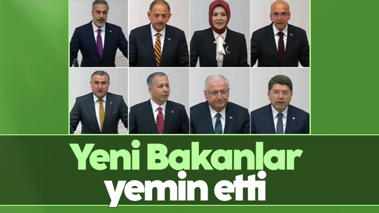 Türkiye'nin yeni bakanları Meclis'te yeminlerini etti