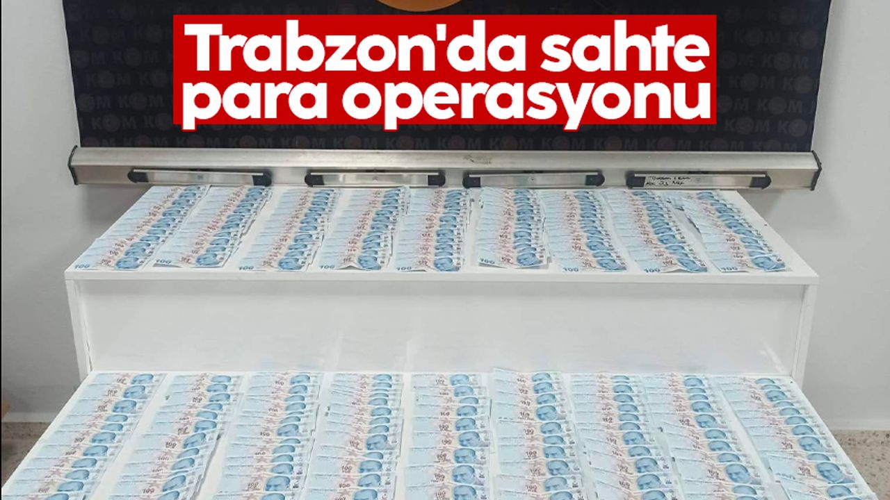 Trabzon'da sahte para operasyonu