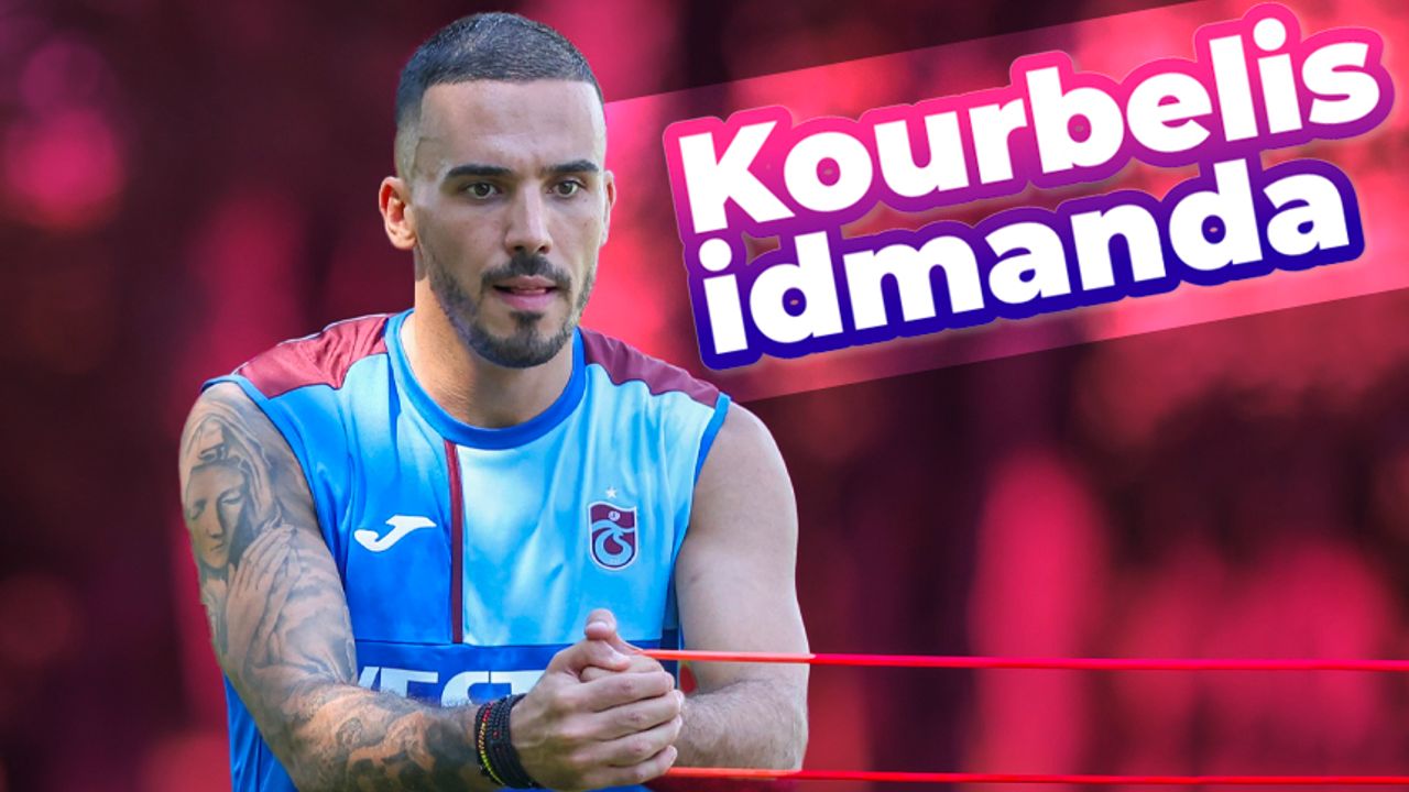 Trabzonspor'un yeni transferi Kourbelis ilk antrenmanına çıktı