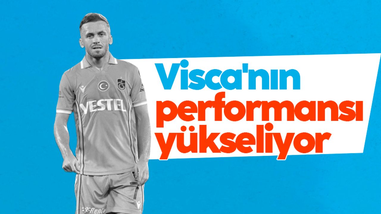 Trabzonspor'da Edin Visca'nın performansı yükseliyor
