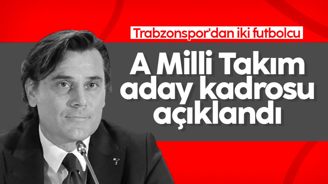 A Milli Takım aday kadrosu açıklandı: Trabzonspor'dan iki futbolcu