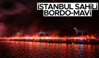 Trabzonsporlular, İstanbul sahilini Bordo-Mavi yaptı