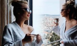 Songül Karlı bornozlu pozlarını paylaştı!