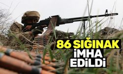 Tunceli'de, teröristlerin kullandığı 86 sığınak imha edildi
