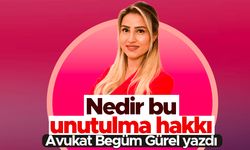 Av. Begüm Gürel yazdı! 'Unutulma hakkı'