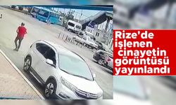 Rize'de cinayet anı güvenlik kameralarına böyle yansıdı