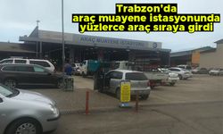 Trabzon'da araç muayene istasyonunda yüzlerce araç sıraya girdi