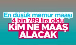 En düşük memur maaşı 4 bin 789 lira oldu
