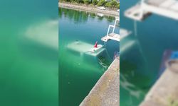 Trabzon Marina’da tekne battı