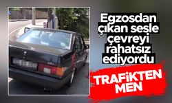 Trabzon'da egzostan çıkan sesle çevreyi rahatsız eden araç trafikten men edildi