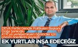 DEVA Partisi Gençlik Politikaları Başkanı Doğa Şanlıoğlu'ndan KYK'ya yerleşemeyen öğrenciler için çözüm önerileri