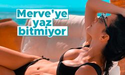 Merve Boluğur'un siyah bikinili paylaşımına beğeni yağdı