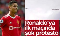 Sahaların yıldızı Ronaldo'ya gökyüzünde 'taciz' protestosu