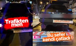 Trabzon'da çevreye rahatsızlık veren bir araç daha trafikten men