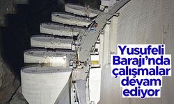 Yusufeli Barajı'nda çalışmalar devam ediyor