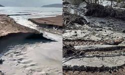 Giresun'danmaden işletmesine ait atık su havuzunun patlaması köylüyü endişelendirdi