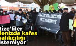 Rize'de 'denizde kafes balıkçılığı' tepkisi