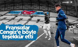 Marsilya taraftarı, Cengiz Ünder'e özel pankart hazırladı