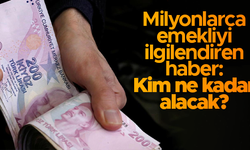 Milyonlarca emekliyi ilgilendiren haber: Kim ne kadar alacak?