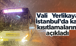 İstanbul Valisi Ali Yerlikaya, kar yağışı için kısıtlamaları açıkladı