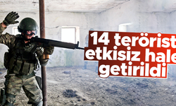Zeytin Dalı ve Fırat Kalkanı bölgelerinde 14 terörist etkisiz hale getirildi