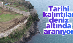 Trabzon'da tarihi Akçakale Kalesi'nin kalıntıları deniz altında aranıyor