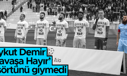 Erzurumspor'da Aykut Demir 'savaşa hayır' tişörtünü giymedi