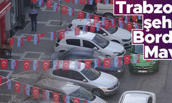 Trabzon'da şehir bordo-mavi