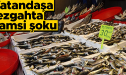 Balık tezgahında vatandaşa hamsi şoku