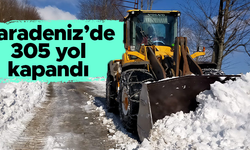 Doğu Karadeniz'de 305 yerleşim yerinin yolu kardan kapalı