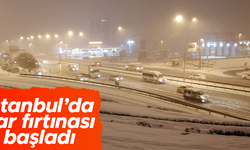 İstanbul'da aybar kar fırtınası başladı